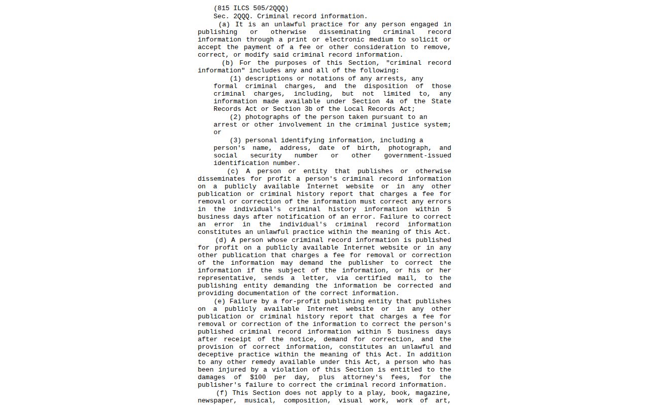 Cumberland County released inmate mugshot Illinois correction and removal payment law